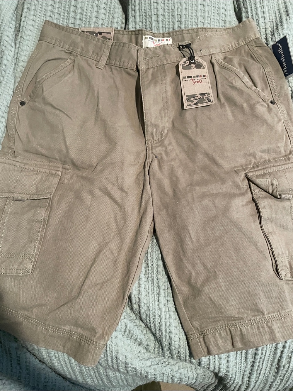 Triple Five Soul Men's Cargo Shorts in Taupe